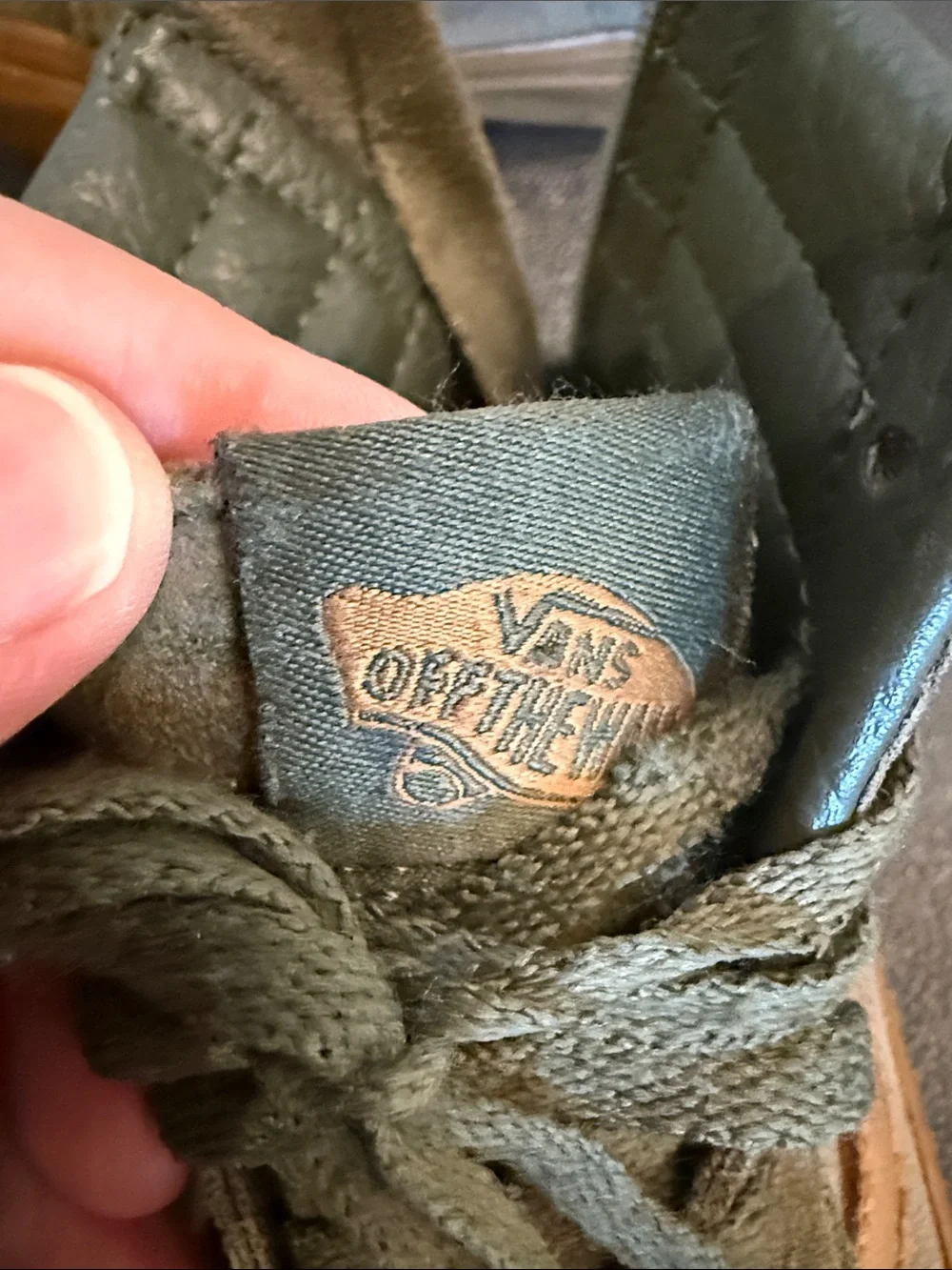 Vans Olive Green Gum Suede High-Top Sneakers size 11